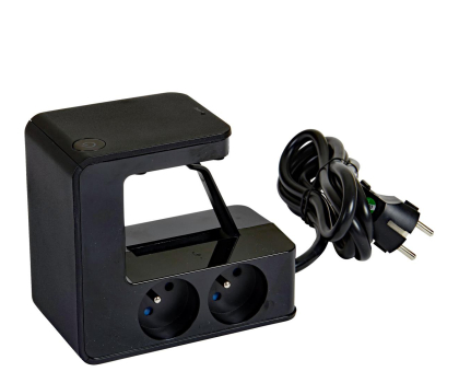 Listwa zasilająca LEGRAND Przedłużacz klip 4x2P+Z +2USB Czarny 1,5m 050412